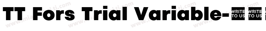 TT Fors Trial Variable字体转换